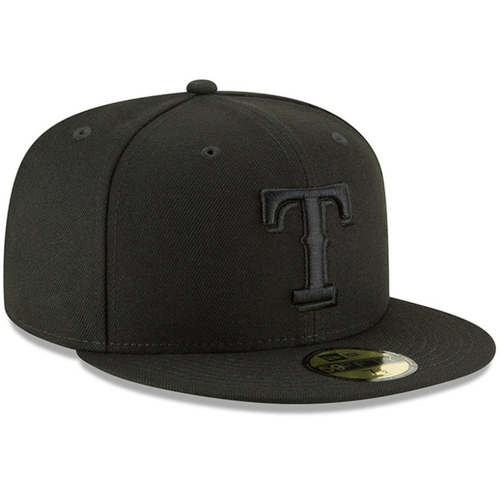 Texas Rangers New Era Primary Logo Basic 59FIFTY Fitted Hat - Black - New Era on Sale