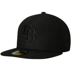 Tampa Bay Rays New Era Primary Logo Basic 59FIFTY Fitted Hat - Black - New Era Online