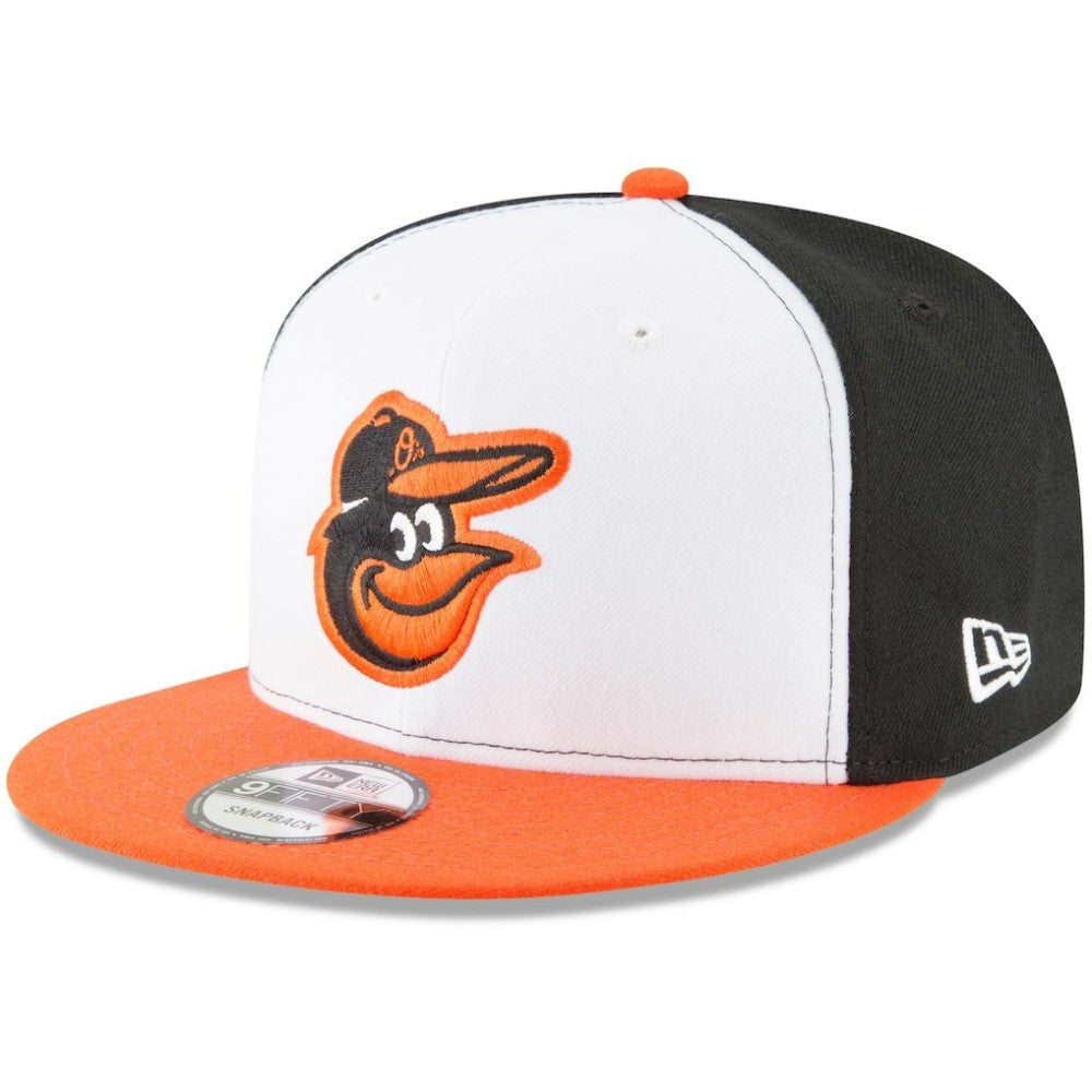Baltimore Orioles New Era Team Color 9FIFTY Snapback Hat - White/Orange - New Era Lifestyle