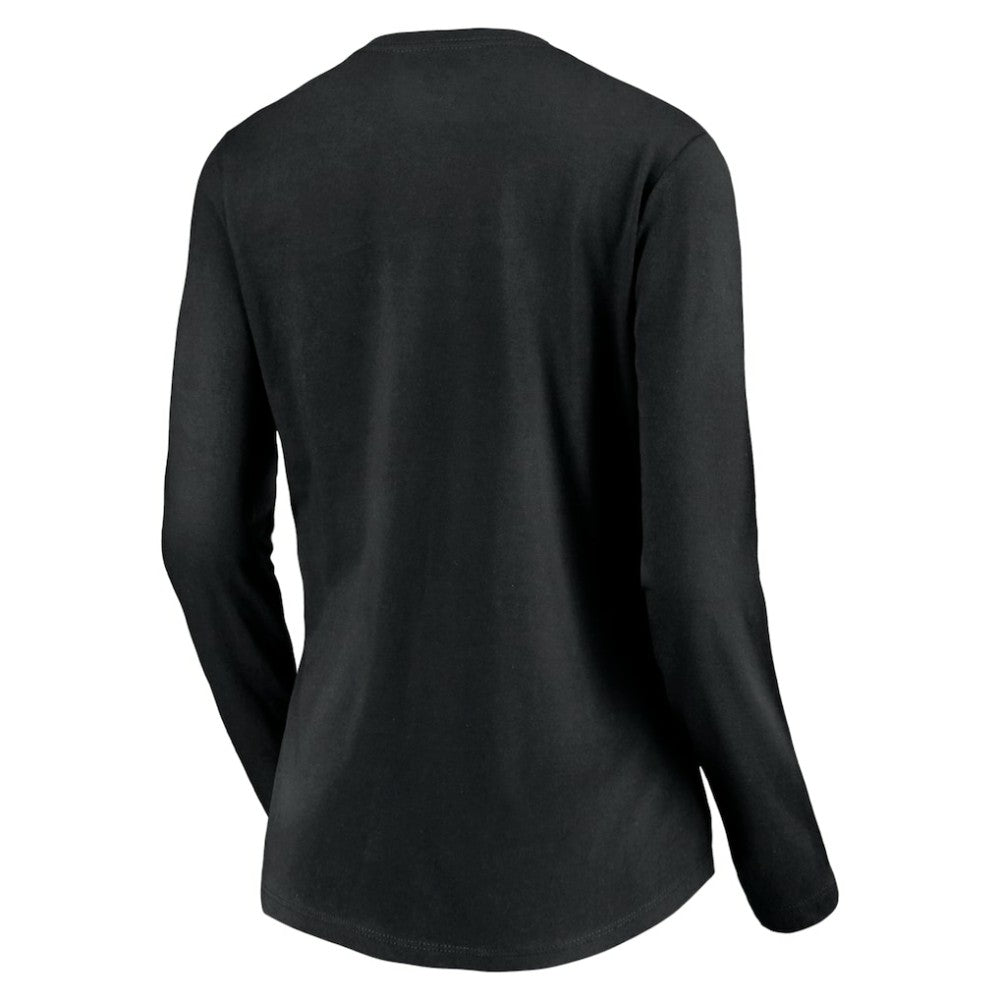 Pittsburgh Pirates Women's Cooperstown Collection Wahconah Long Sleeve V-Neck T-Shirt - Black - MLB Sale