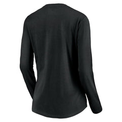 Pittsburgh Pirates Women's Cooperstown Collection Wahconah Long Sleeve V-Neck T-Shirt - Black - MLB Sale
