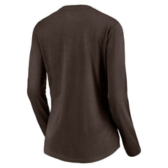 San Diego Padres Women's Cooperstown Collection Wahconah Long Sleeve V-Neck T-Shirt - Brown - MLB on Sale