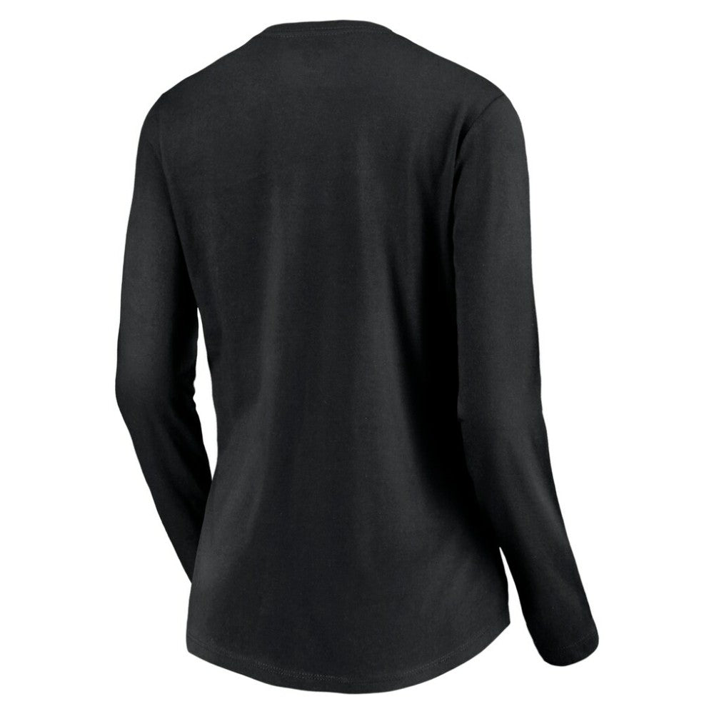 Tampa Bay Rays Women's Cooperstown Collection Wahconah Long Sleeve V-Neck T-Shirt - Black - MLB Sale