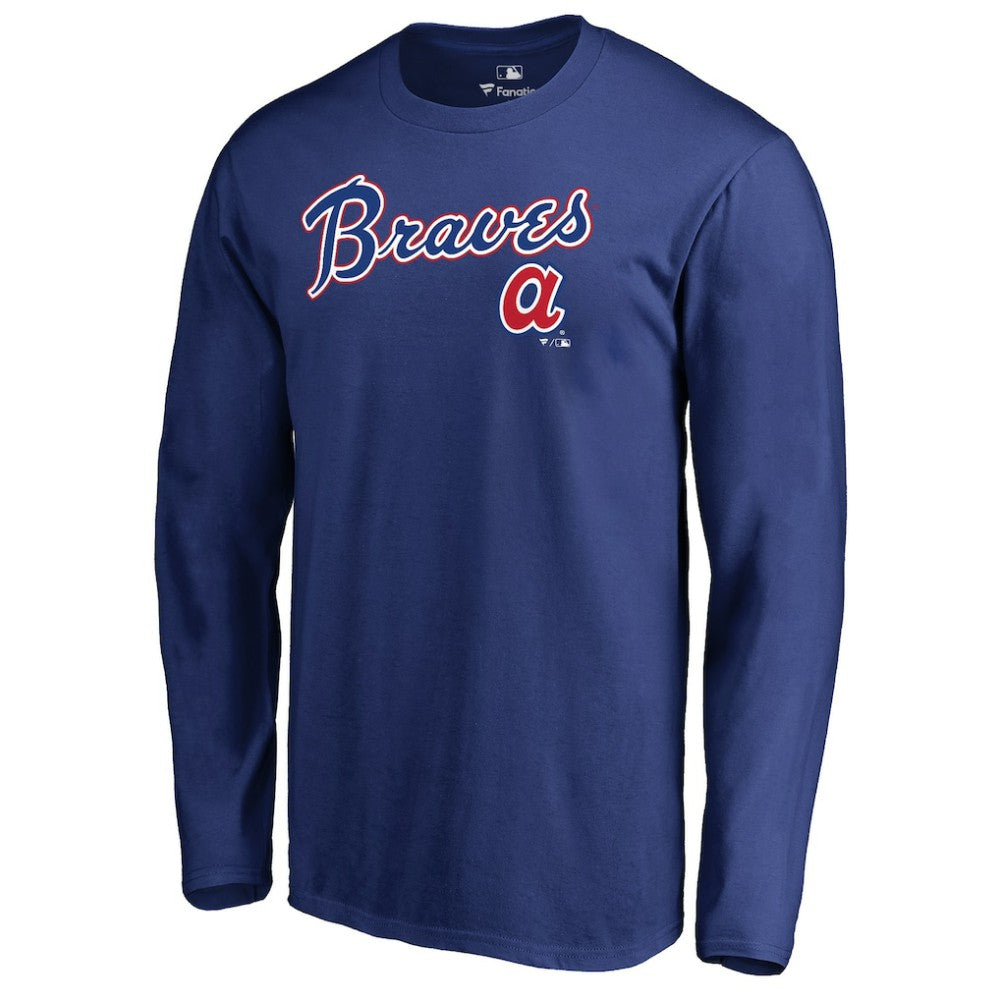 Atlanta Braves Cooperstown Collection Wahconah Long Sleeve T-Shirt - Royal - MLB Discount