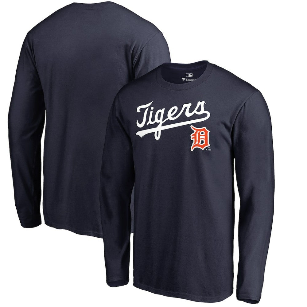 Detroit Tigers Cooperstown Collection Wahconah Long Sleeve T-Shirt - Navy - MLB Sale