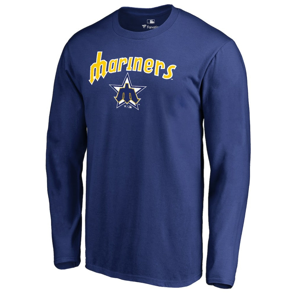 Seattle Mariners Cooperstown Collection Wahconah Long Sleeve T-Shirt - Royal - MLB on Sale
