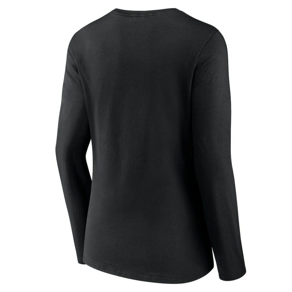 Colorado Rockies Women's Team Lockup Slim Fit Long Sleeve V-Neck T-Shirt - Black - MLB Sale