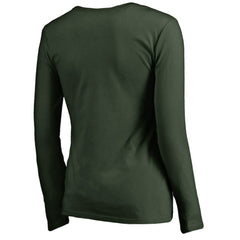 Athletics Women's Team Lockup Slim Fit Long Sleeve V-Neck T-Shirt - Green - MLB Online