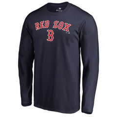Boston Red Sox Team Lockup Long Sleeve T-Shirt - Navy - MLB Online