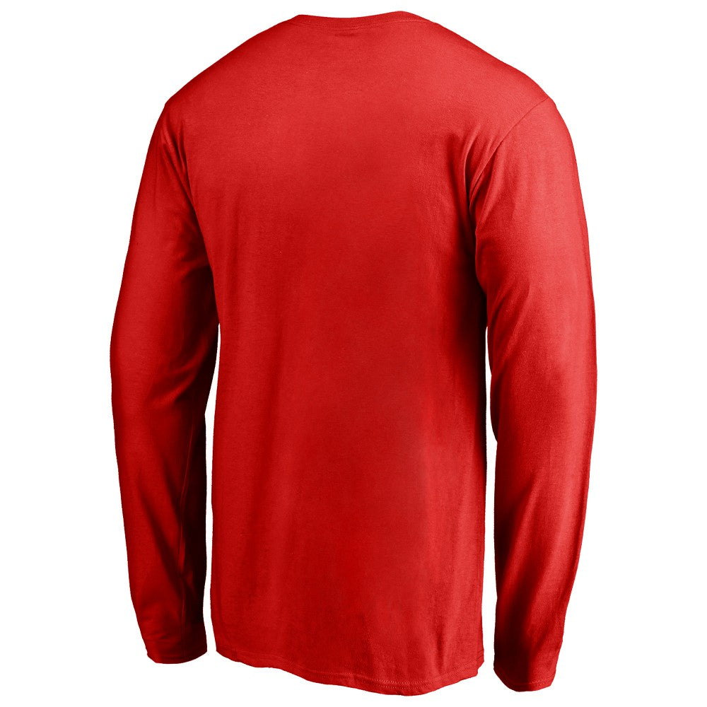 Cincinnati Reds Team Lockup Long Sleeve T-Shirt - Red - MLB Lifestyle