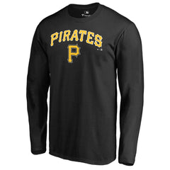 Pittsburgh Pirates Team Lockup Long Sleeve T-Shirt - Black - MLB on Sale