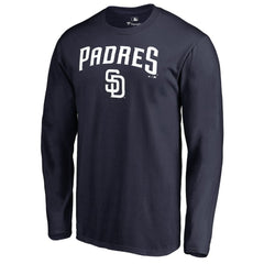 San Diego Padres Team Lockup Long Sleeve T-Shirt - Navy - MLB Sale