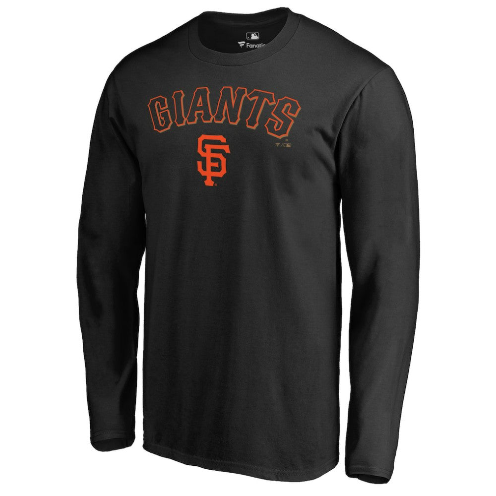 San Francisco Giants Team Lockup Long Sleeve T-Shirt - Black - MLB Sale