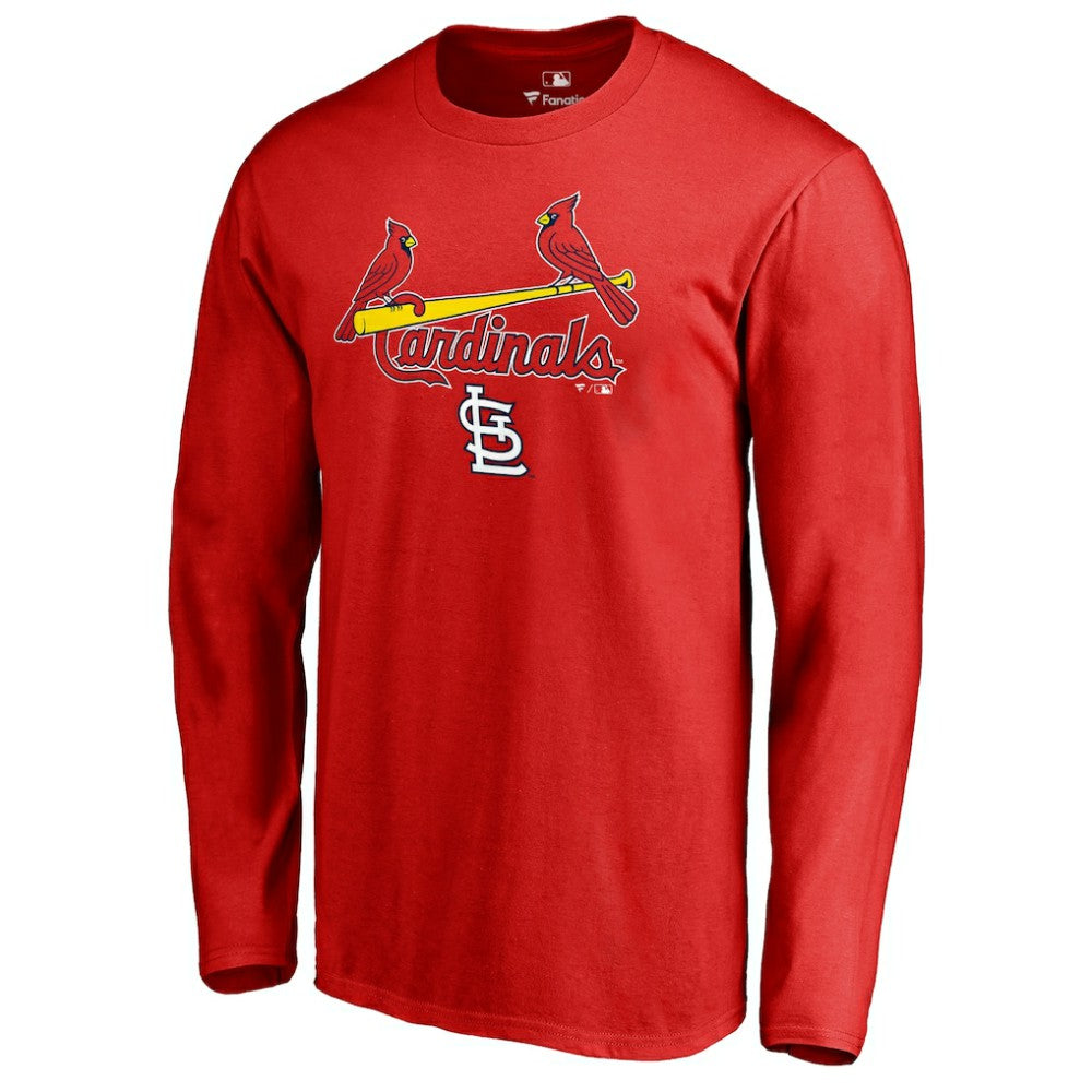 St. Louis Cardinals Team Lockup Long Sleeve T-Shirt - Red - MLB Online