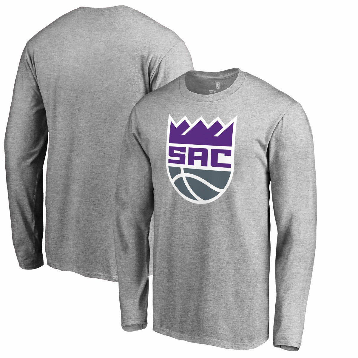Sacramento Kings Secondary Logo Long Sleeve T-Shirt Heathered Gray