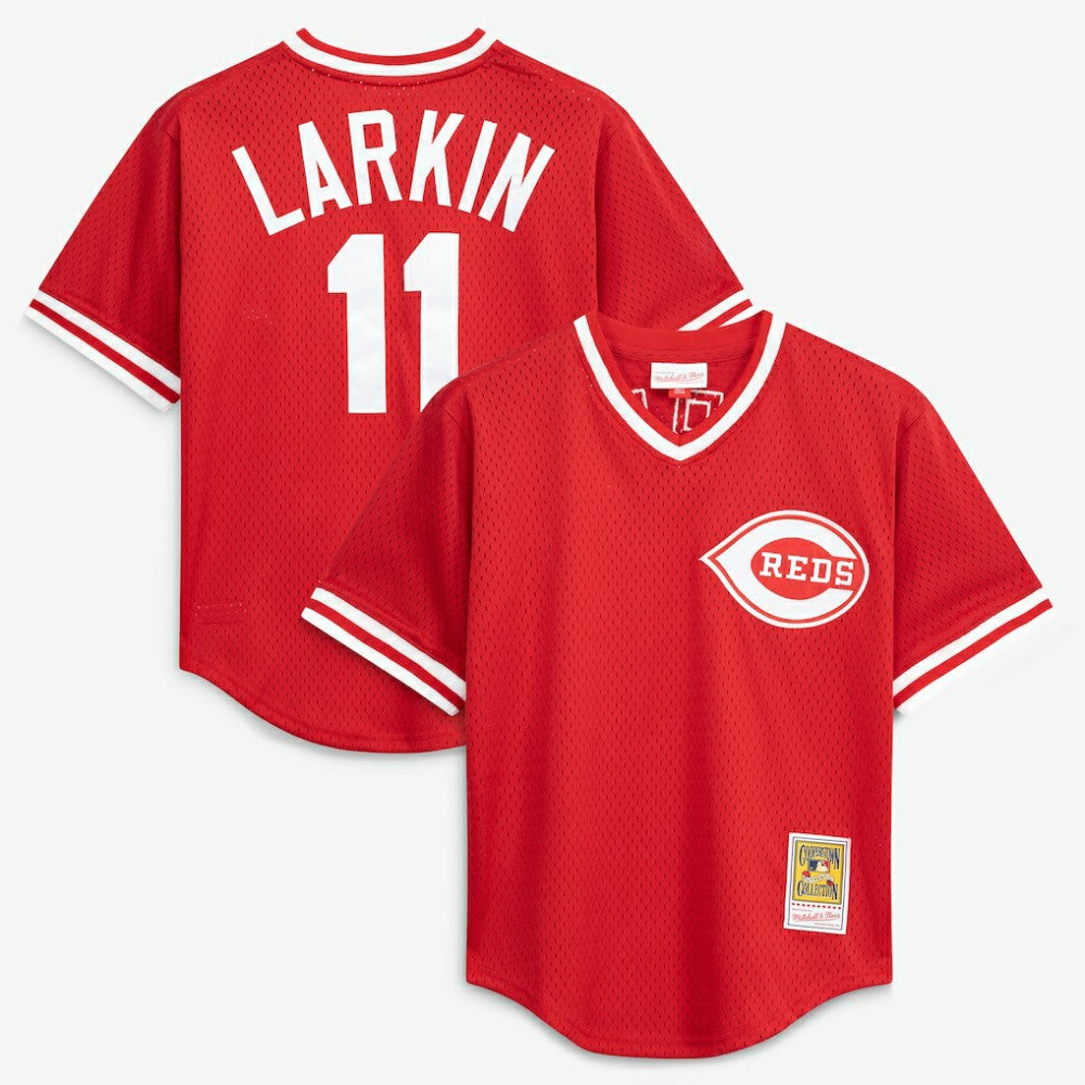 Barry Larkin Cincinnati Reds Mitchell & Ness Authentic Batting Practice Jersey - Red - Mitchell & Ness Online