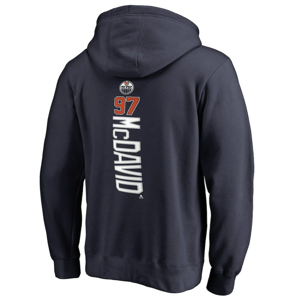 Connor McDavid Edmonton Oilers Backer Name & Number Pullover Hoodie - Navy - NHL 2984669