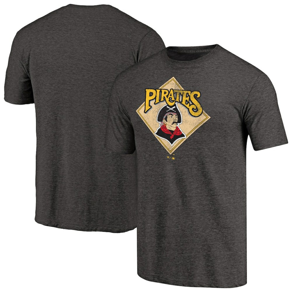 Pittsburgh Pirates Hometown Collection Retro Logo T-Shirt - Black - MLB on Sale