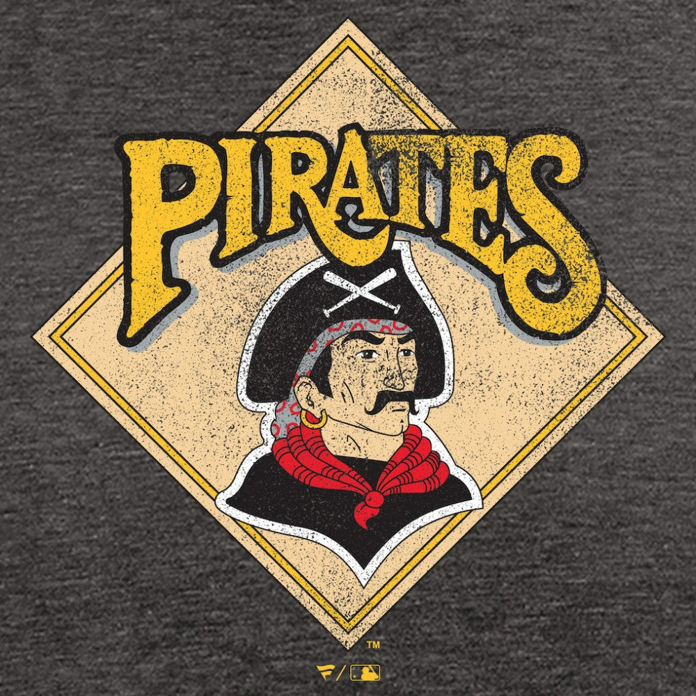 Pittsburgh Pirates Hometown Collection Retro Logo T-Shirt - Black - MLB on Sale