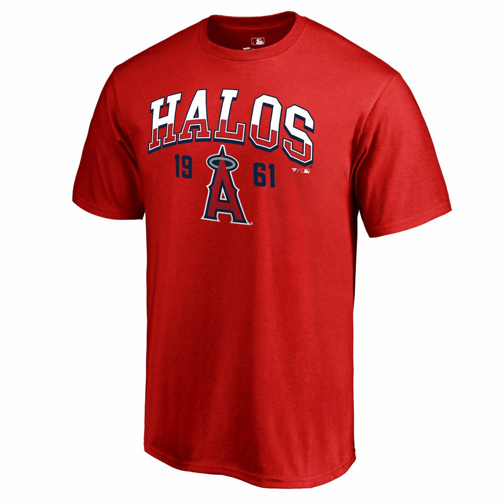 Los Angeles Angels Hometown Collection Halos T-Shirt - Red - MLB Discount