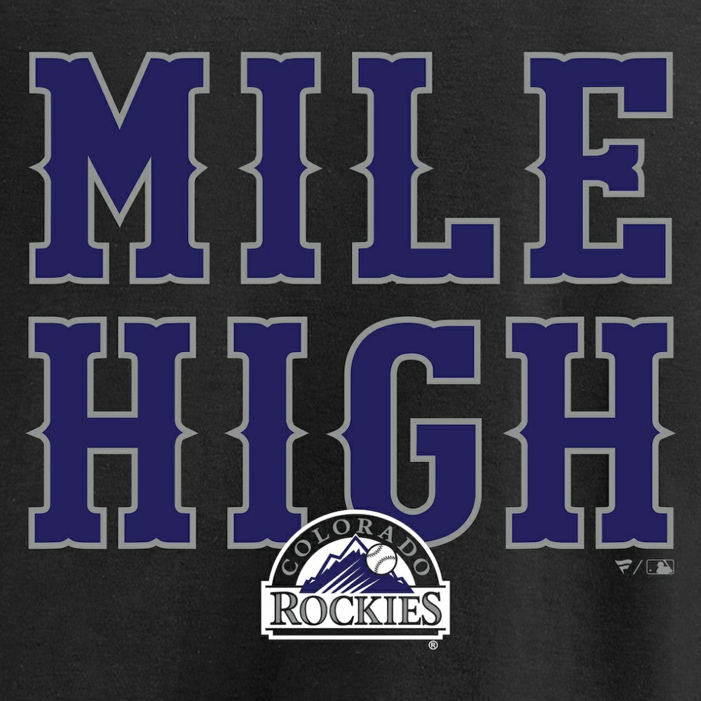 Colorado Rockies Women's Hometown Collection Mile High V-Neck T-Shirt - Black - MLB Sale