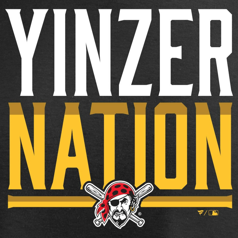 Pittsburgh Pirates Women's Hometown Collection Yinzer Nation V-Neck T-Shirt - Black - MLB Sale