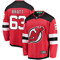 Jesper Bratt New Jersey Devils Fanatics Home Breakaway Player Jersey - Red - NHL 2994945