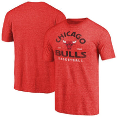 Chicago Bulls Vintage Arch Tri-Blend T-Shirt Red