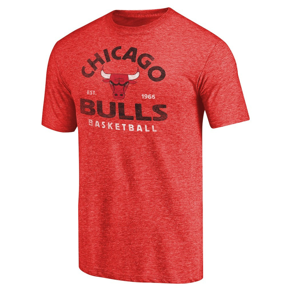 Chicago Bulls Vintage Arch Tri-Blend T-Shirt Red