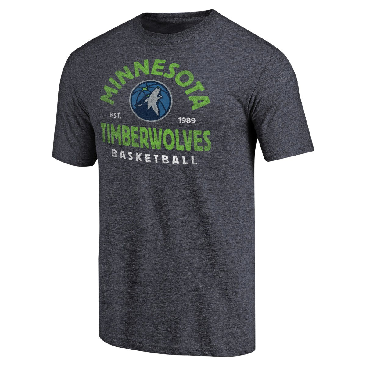 Minnesota Timberwolves Vintage Arch Tri-Blend T-Shirt Navy