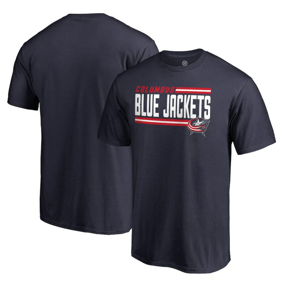 Columbus Blue Jackets Iconic Collection On Side Stripe T-Shirt - Navy - NHL 2999575