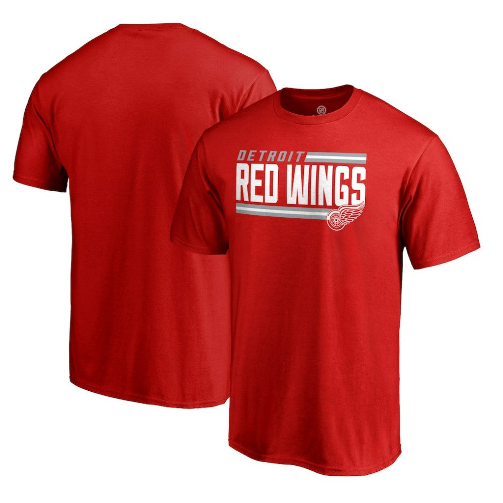 Detroit Red Wings Iconic Collection On Side Stripe T-Shirt - Red - NHL 2999577