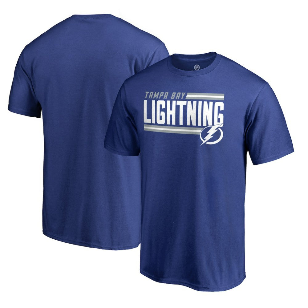 Tampa Bay Lightning Iconic Collection On Side Stripe T-Shirt - Blue - NHL 2999592