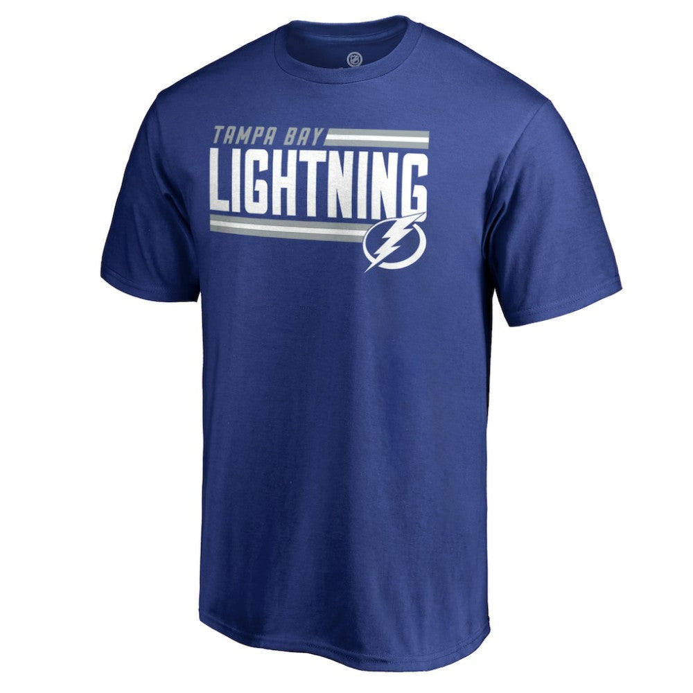 Tampa Bay Lightning Iconic Collection On Side Stripe T-Shirt - Blue - NHL 2999592