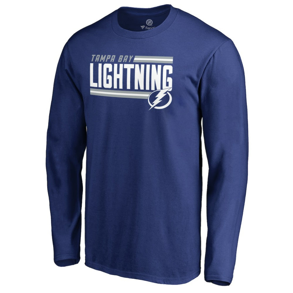 Tampa Bay Lightning Iconic Collection On Side Stripe Long Sleeve T-Shirt - Blue - NHL 2999681
