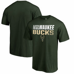 Milwaukee Bucks Fade Out T-Shirt Hunter Green