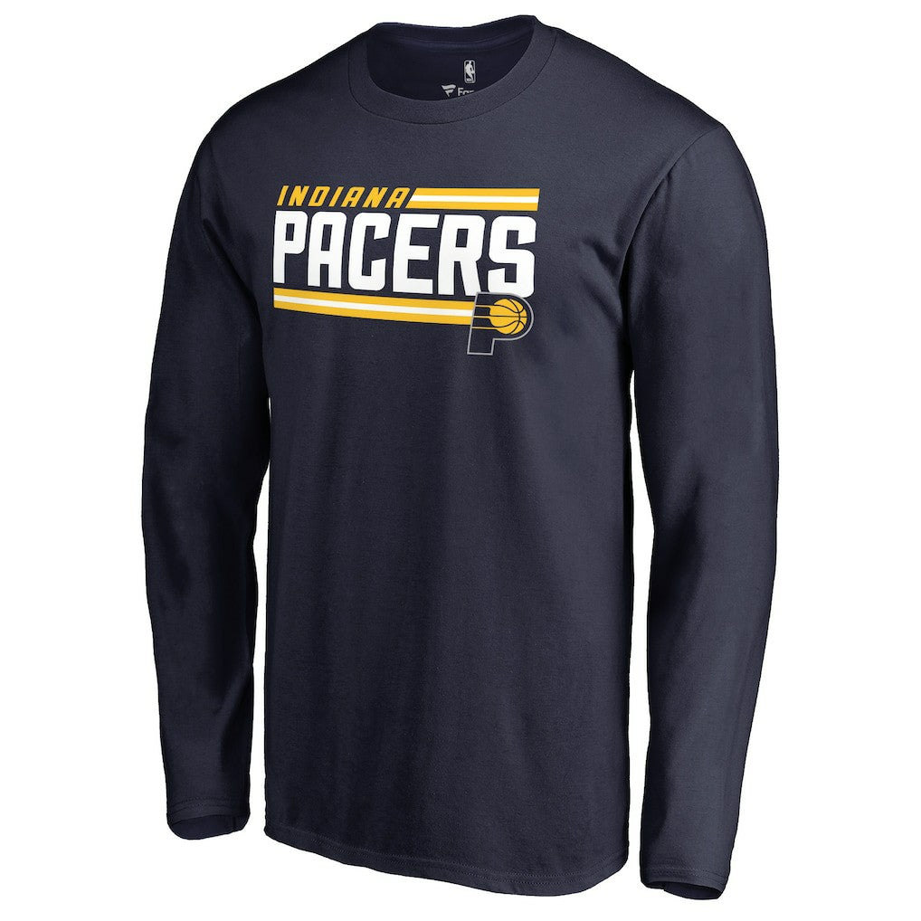 Indiana Pacers Onside Stripe Long Sleeve T-Shirt Navy