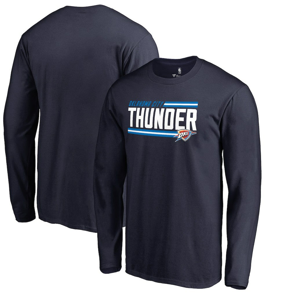 Oklahoma City Thunder Onside Stripe Long Sleeve T-Shirt Navy