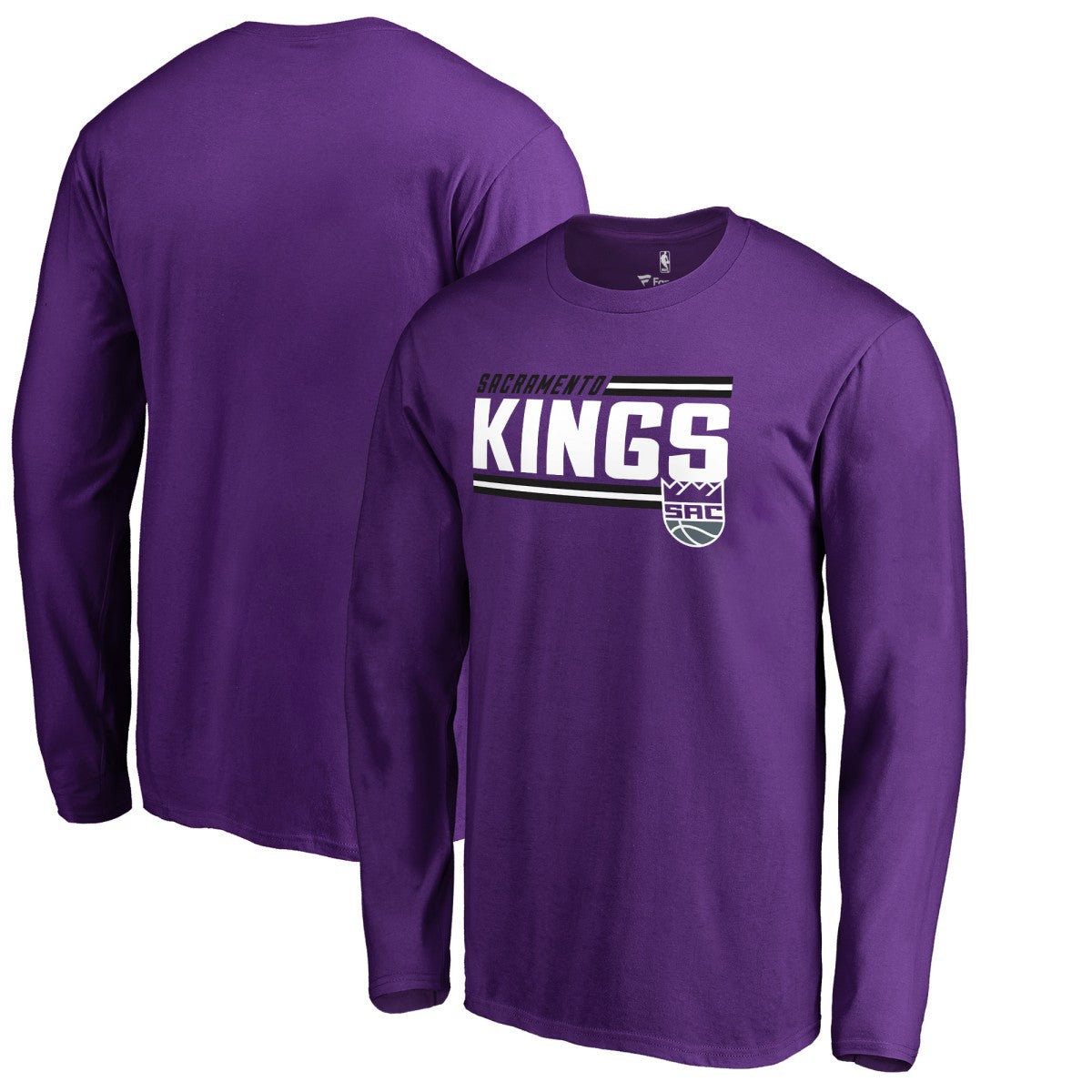 Sacramento Kings Onside Stripe Long Sleeve T-Shirt Purple