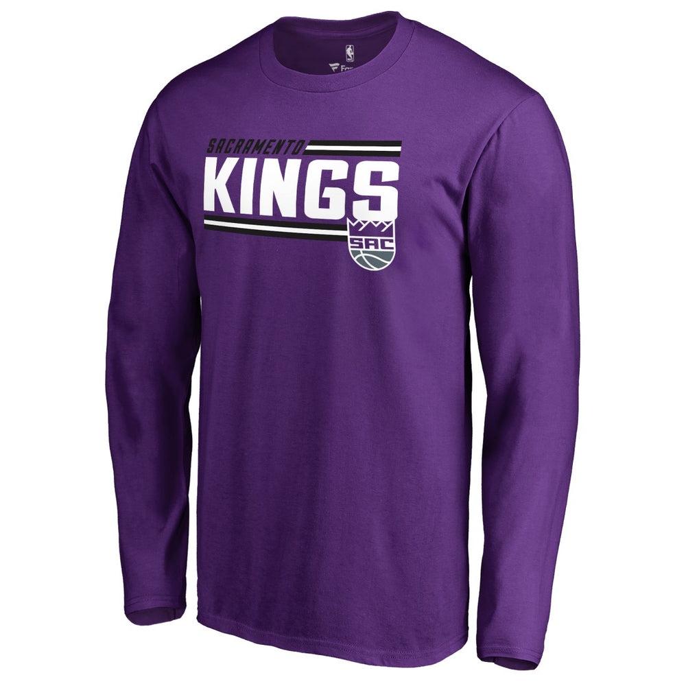 Sacramento Kings Onside Stripe Long Sleeve T-Shirt Purple