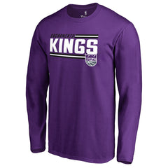 Sacramento Kings Onside Stripe Long Sleeve T-Shirt Purple