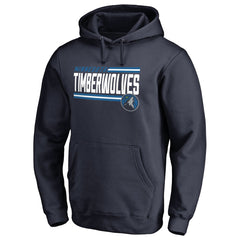 Minnesota Timberwolves Onside Stripe Pullover Hoodie Navy