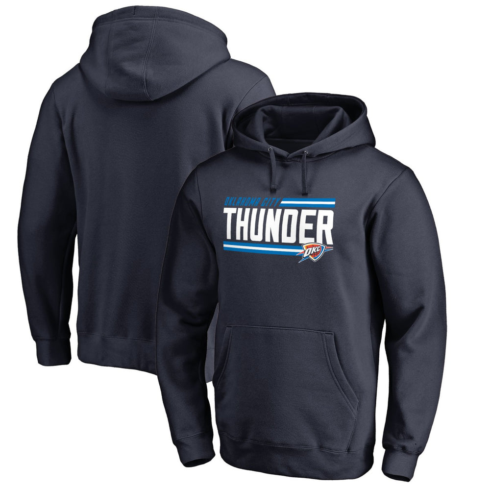Oklahoma City Thunder Onside Stripe Pullover Hoodie Navy