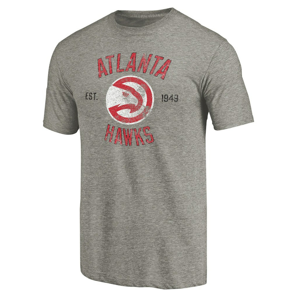 Atlanta Hawks Team Heritage Tri-Blend T-Shirt Gray