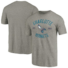 Charlotte Hornets Team Heritage Tri-Blend T-Shirt Gray