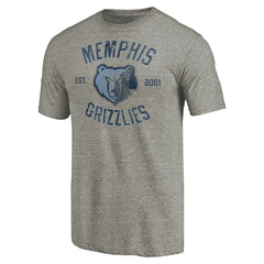 Memphis Grizzlies Team Heritage Tri-Blend T-Shirt Gray