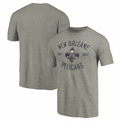 New Orleans Pelicans Team Heritage Tri-Blend T-Shirt Gray