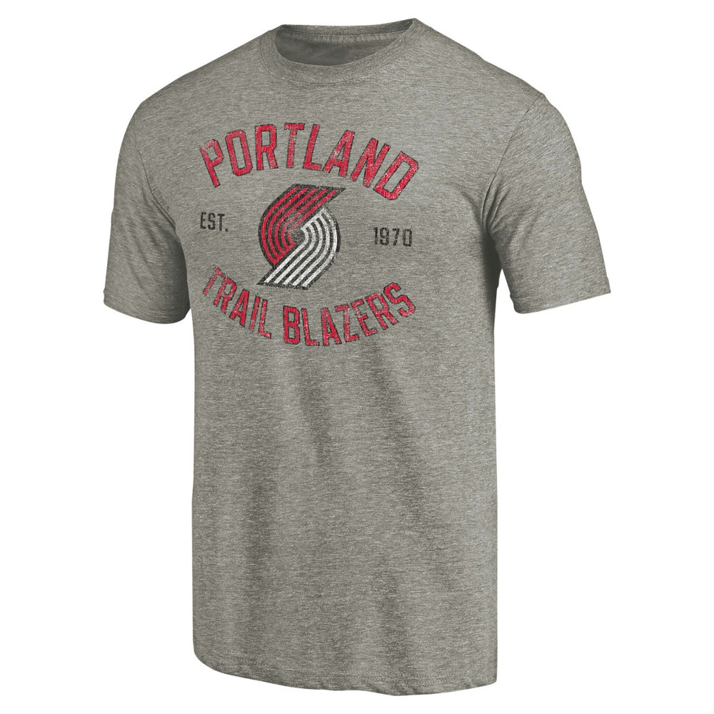 Portland Trail Blazers Team Heritage Tri-Blend T-Shirt Gray
