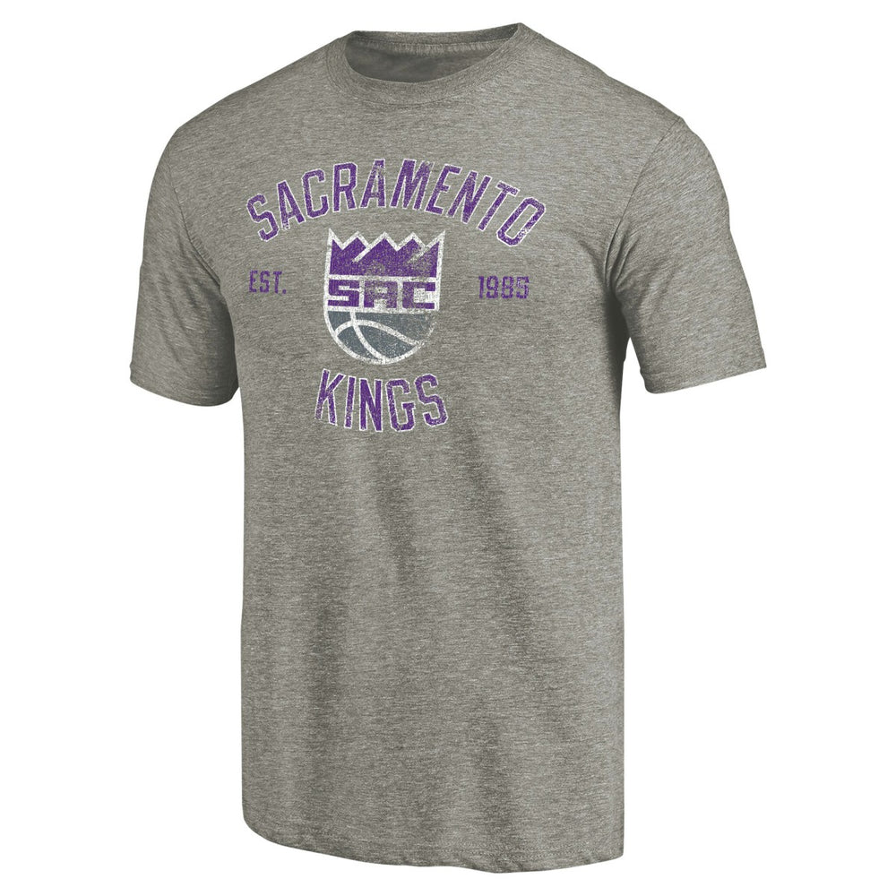 Sacramento Kings Team Heritage Tri-Blend T-Shirt Gray