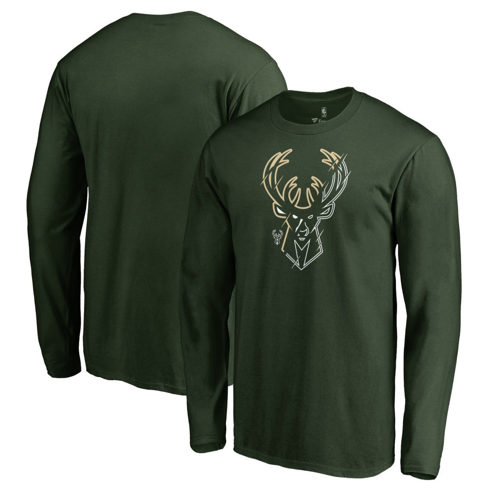 Milwaukee Bucks X-Ray Long Sleeve T-Shirt Green
